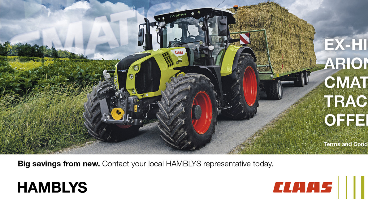 Announcing 4 years 0% finance on ex-hire CLAAS ARION CMATIC tractors