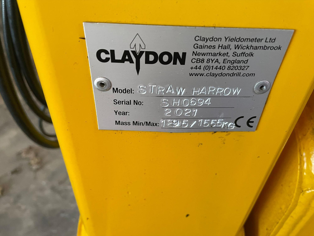 CLAYDON 7.5M STRAW HARROW